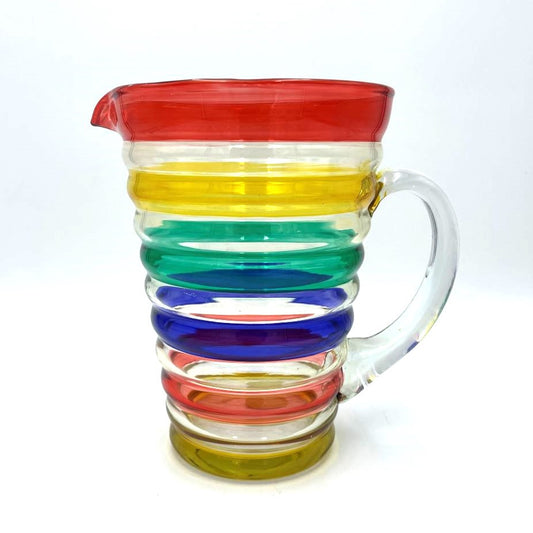 Christopher Vine Rainbow Glass Jug - 18cm