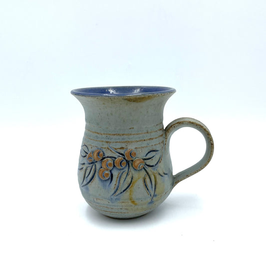 Blue Janet Regan Inverell Aus Pottery Mug - 10cm