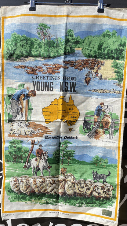 Australian Outback 'Young N.S.W' Tea Towel