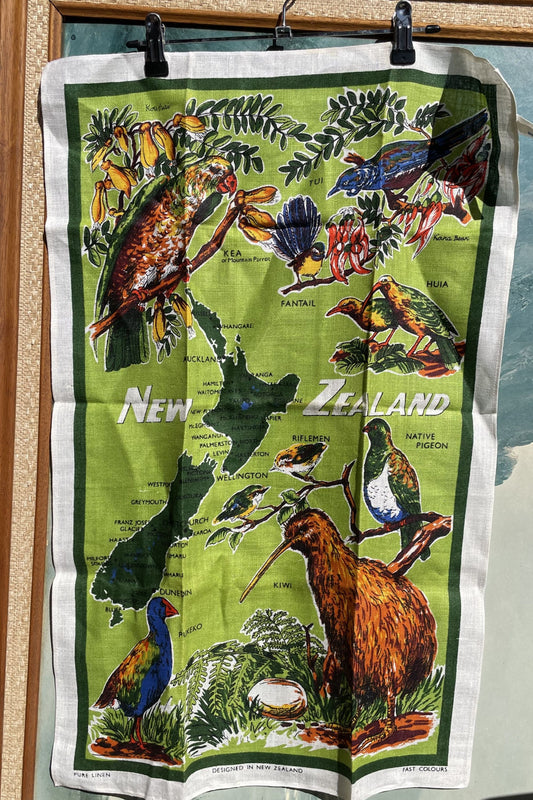 New Zealand Native Birds Tea Towel