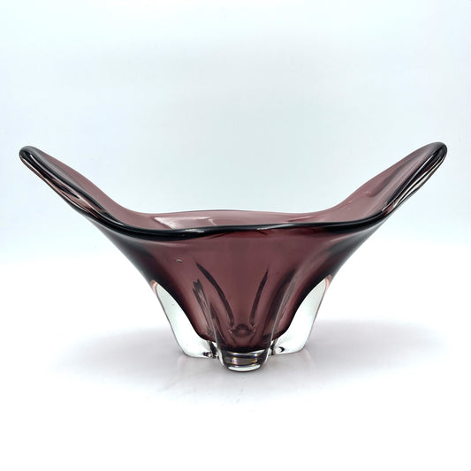 Purple Art Glass Bowl - 27cm