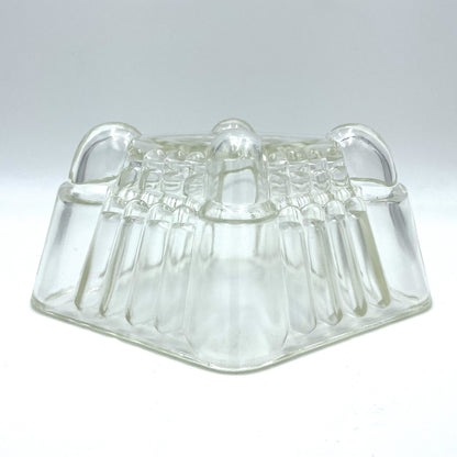 Large Vintage Clear Glass Jelly Mould - 22cm