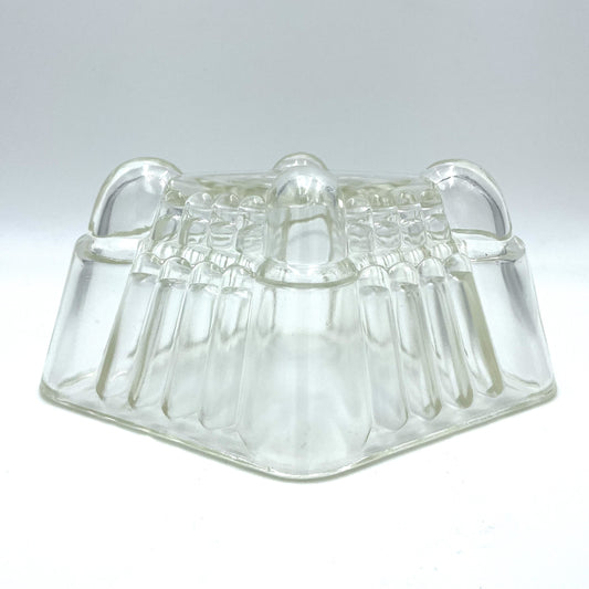 Large Vintage Clear Glass Jelly Mould - 22cm