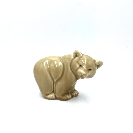Poole Pottery Honey Glazed Blonde Standing Bear - 13cm