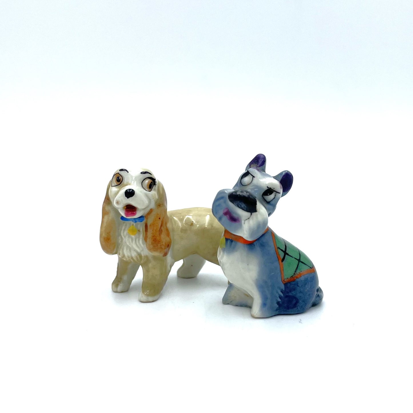 Vintage Wade Lady and the Tramp Disney Miniature Dogs - 4cm