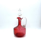Victorian Handblown Cranberry Glass Decanter - 27cm