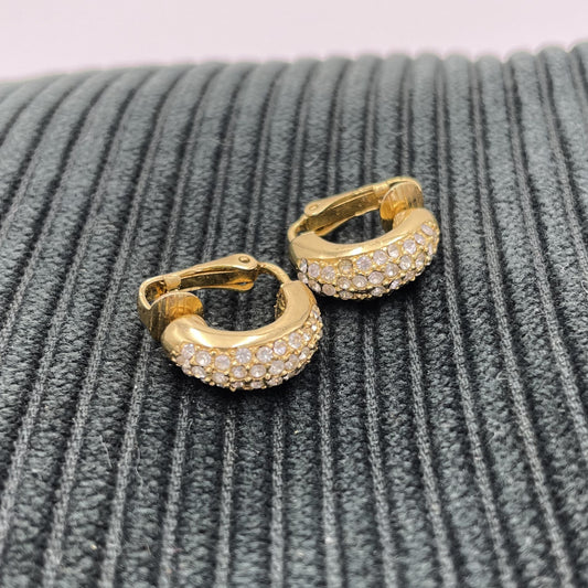 Gold Dior Clip-On Earrings