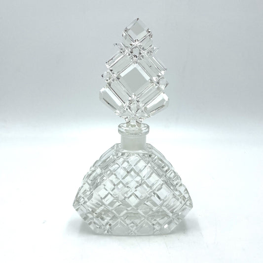 Vintage Cut Crystal Perfume Bottle - 17cm