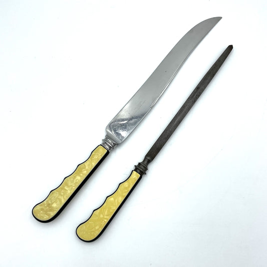 Vintage Celluloid Knife & Sharpener by James Marsden & Sons