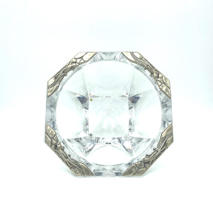 Orrefors Crystal & Sterling Silver Bowl for Holden 1998 Statement Anniversary Edition Car - 21cm