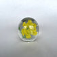 Glass Paperweight with Yellow Flower - 7cm