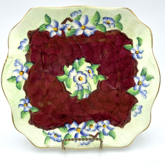 Maling Embossed Lustre Floral Plate - 25cm