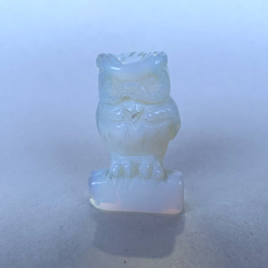 Miniature Moonstone Owl - 5cm