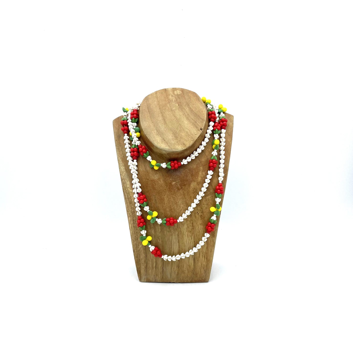 Vintage Glass Fruit Beaded Necklace - 130cm