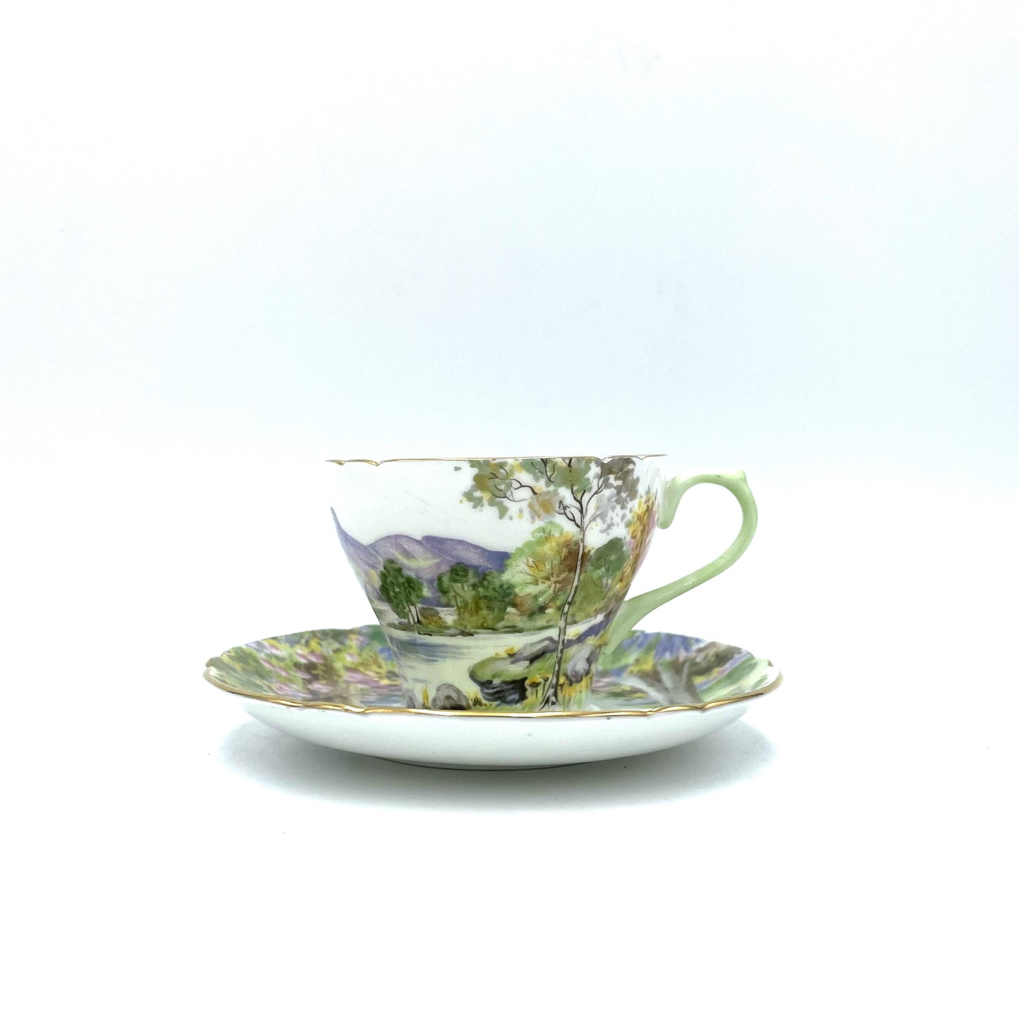 Shelley 'English Lakes' Cup & Saucer Duo