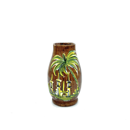 Vintage Brown Bitossi Vase - 15cm