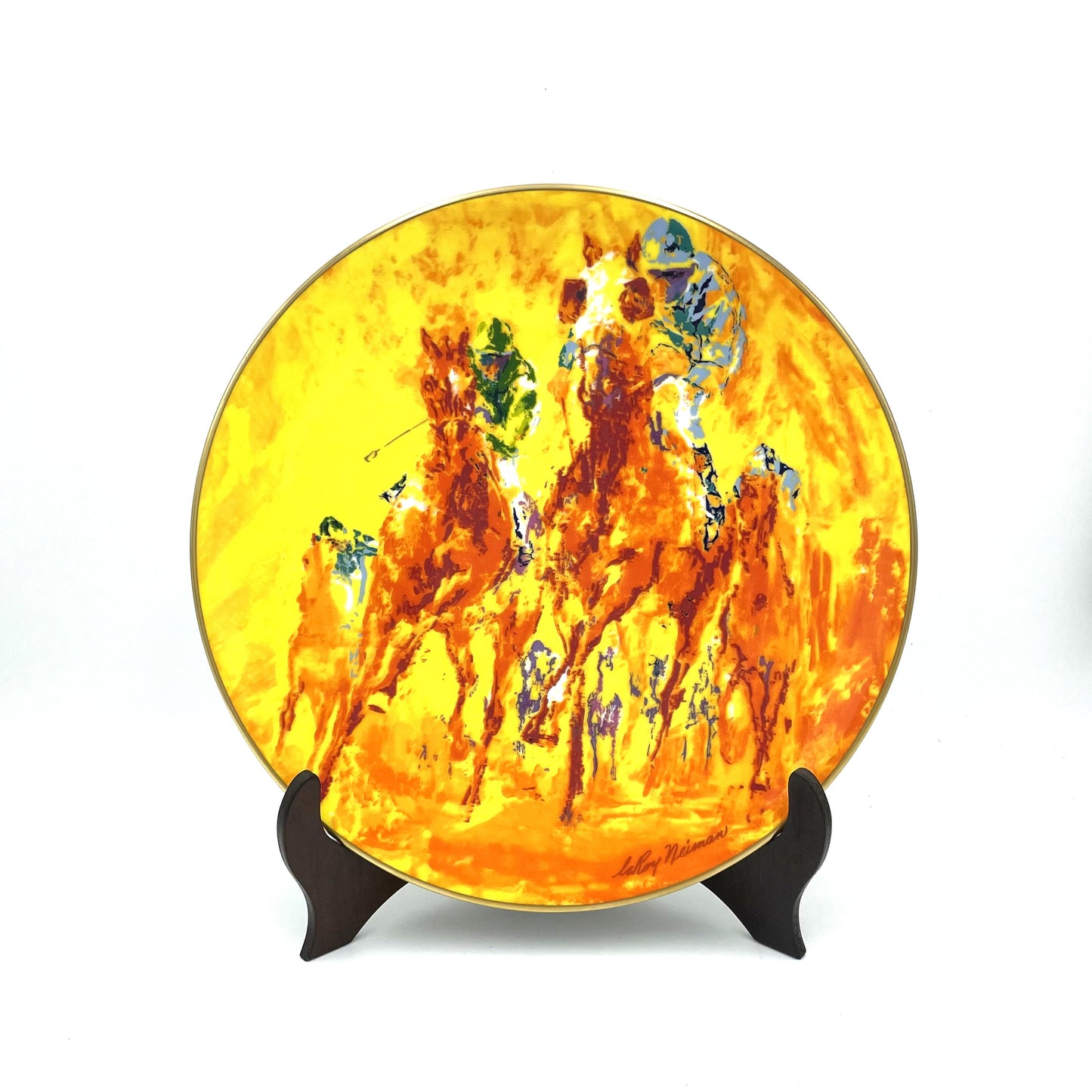 Royal Doulton Collectors International LeRoy Neiman 'Winning Colors' Plate - 27cm