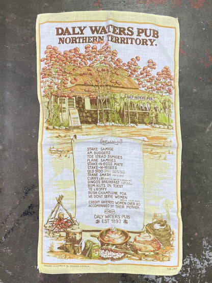 Vintage Daly Waters Pub NT Tea Towel