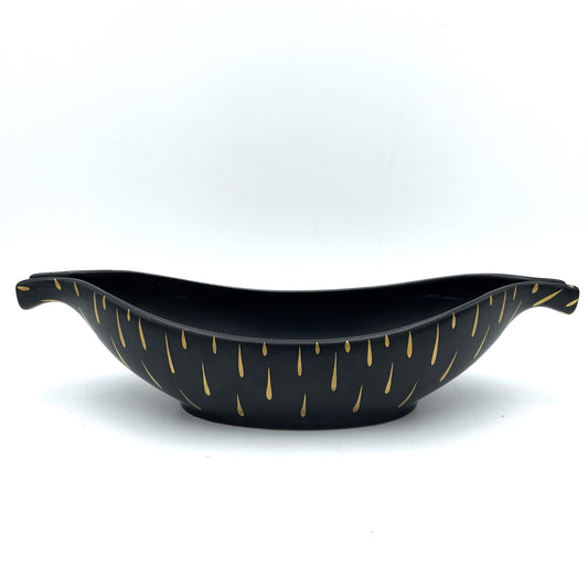 Rare Mid Century Black and Gold Beswick Bowl - 27cm