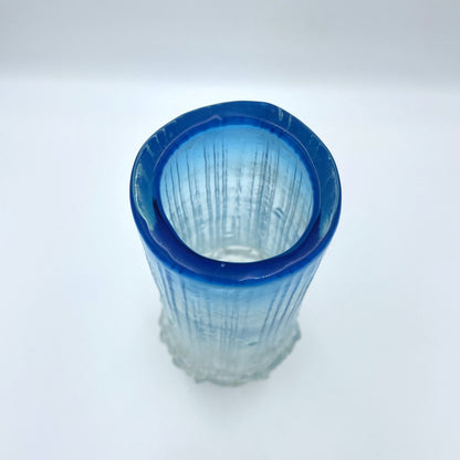 Large Gradient Blue Japanese Bark Vase - 27cm