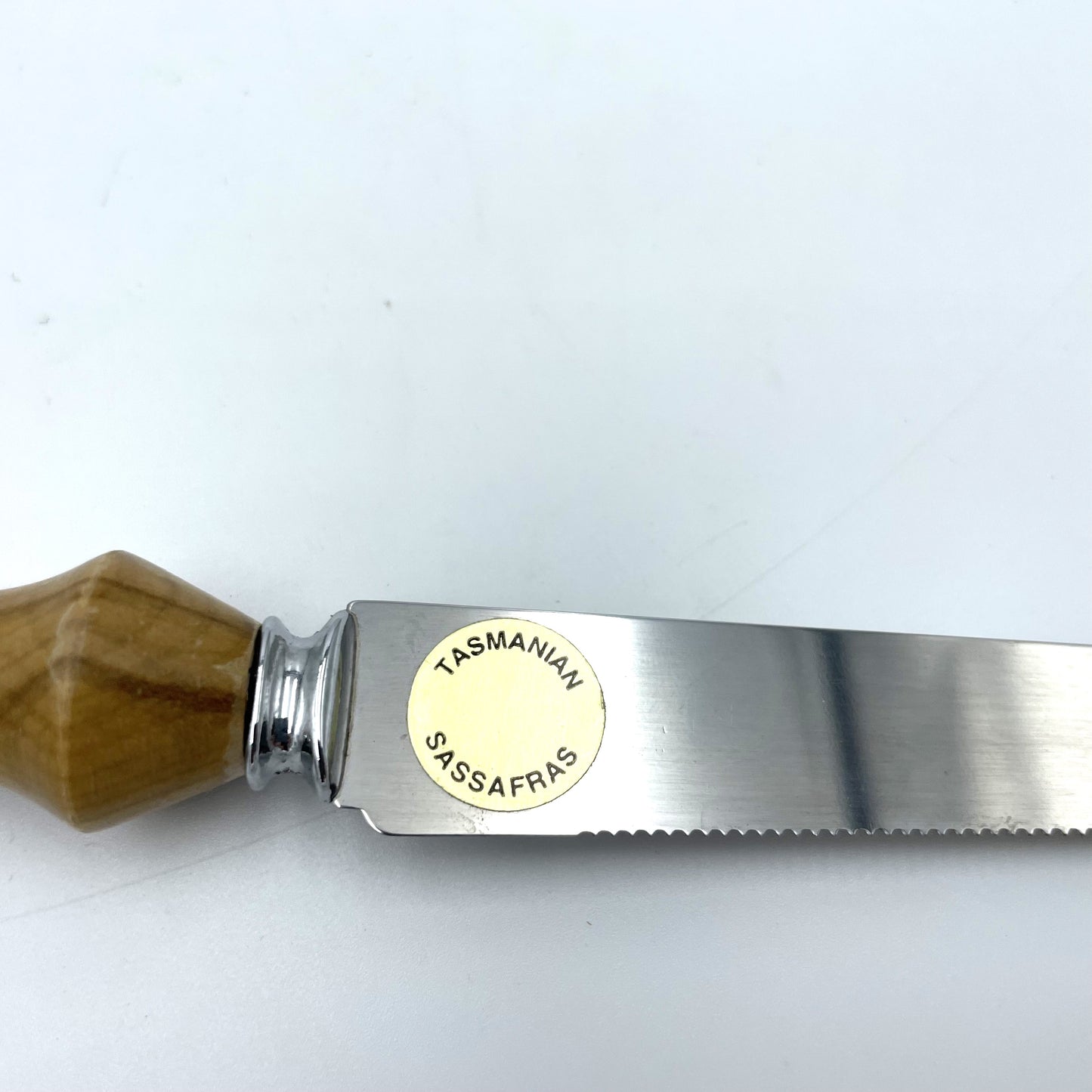 Tasmanian Sassafras Huon Pine Cheese Knife - 22cm