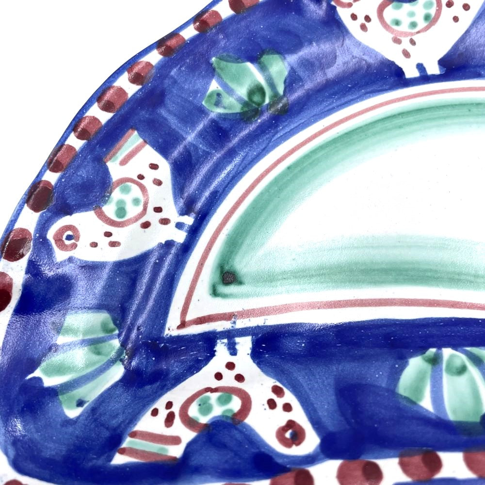 Vietri Italian Handpainted Moon Dish - 23cm