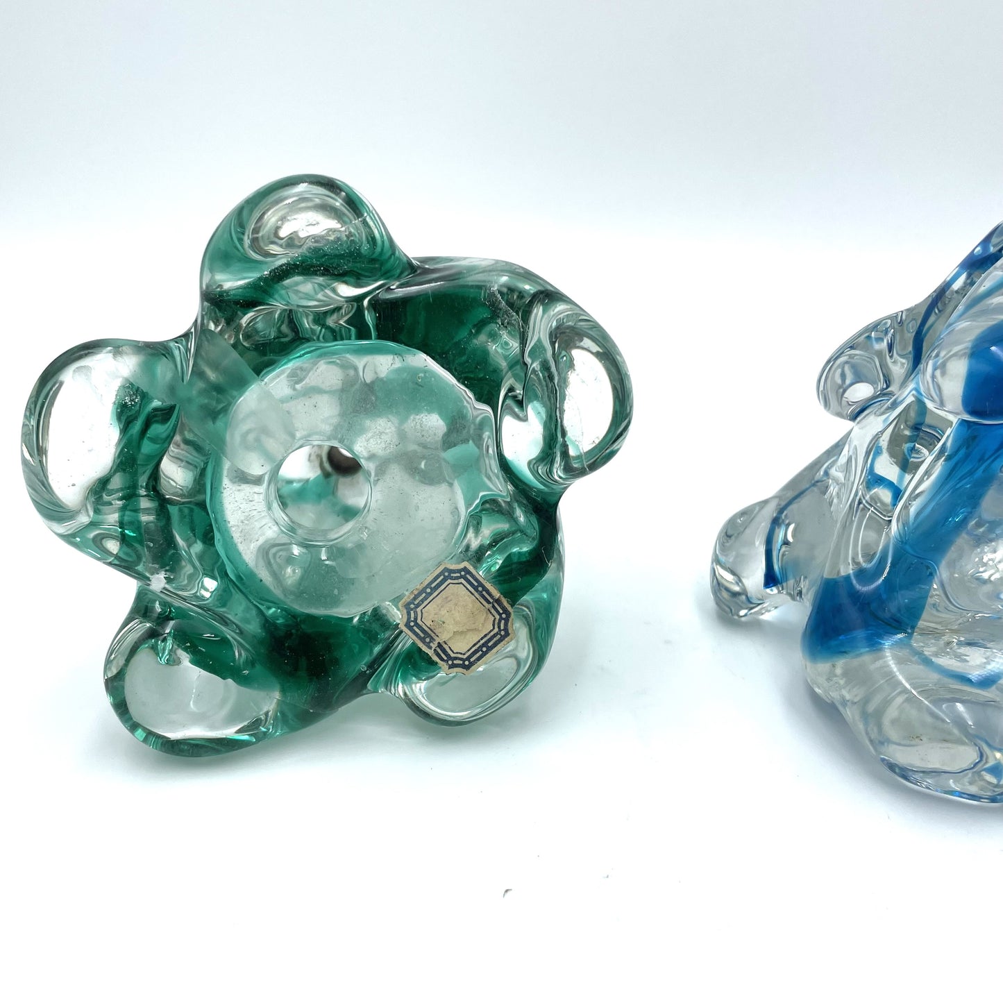 Art Glass Lamp Base Pair - 9cm