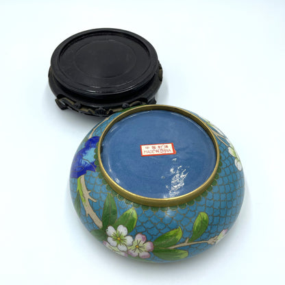 Large Cloisonne Bowl on Stand - 10cm