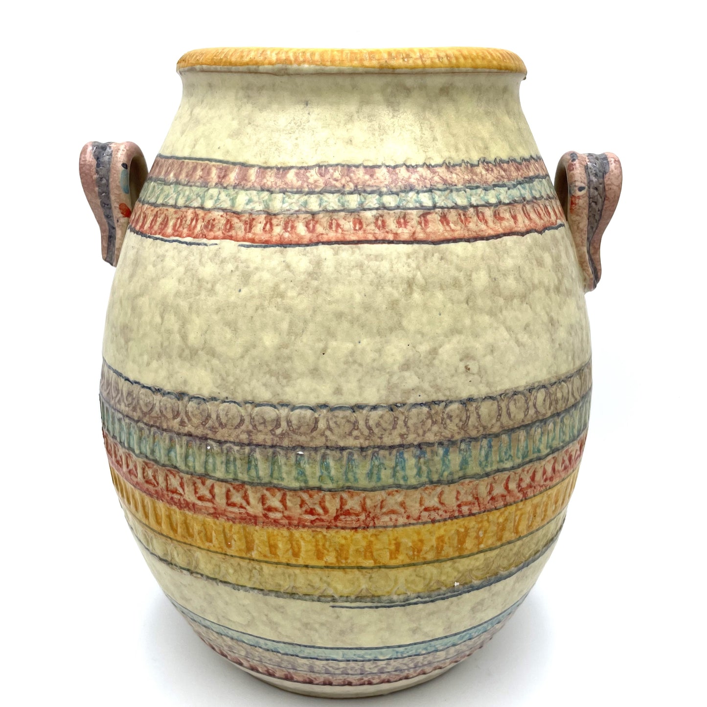 Rainbow Italian Pottery Vase - 23cm