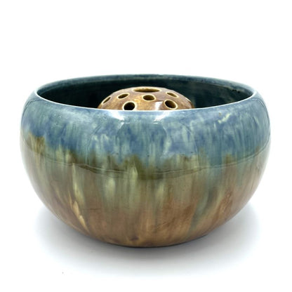 Large Vintage Regal Mashman Flower Frog and Bowl - 18cm