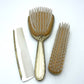 Embroidered Floral Hairbrush, Clothes Brush and Comb