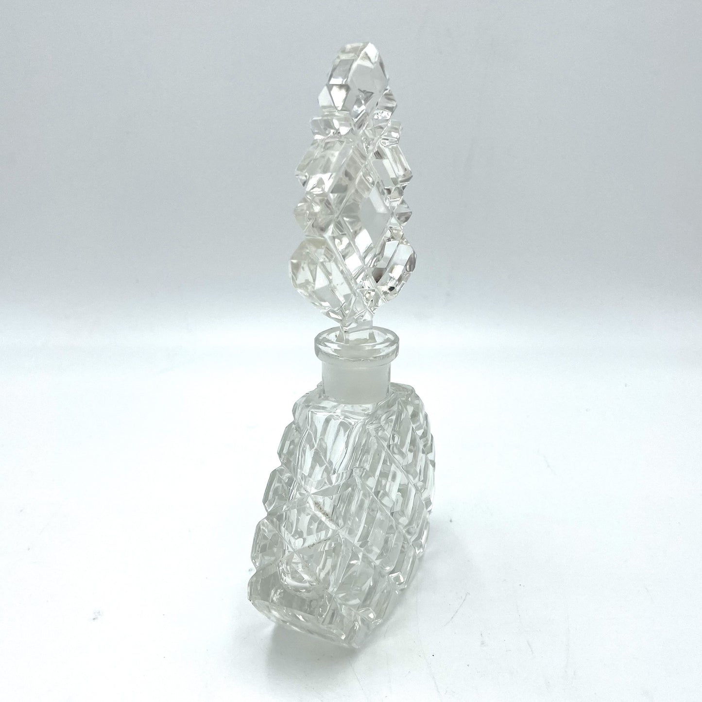 Vintage Cut Crystal Perfume Bottle - 17cm