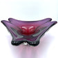 Large Purple Art Glass Bowl Centrepiece - 38cm