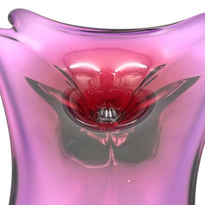 Large Purple Art Glass Bowl Centrepiece - 38cm