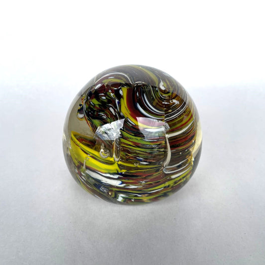 Vintage Swirl Glass Paperweight - 8cm