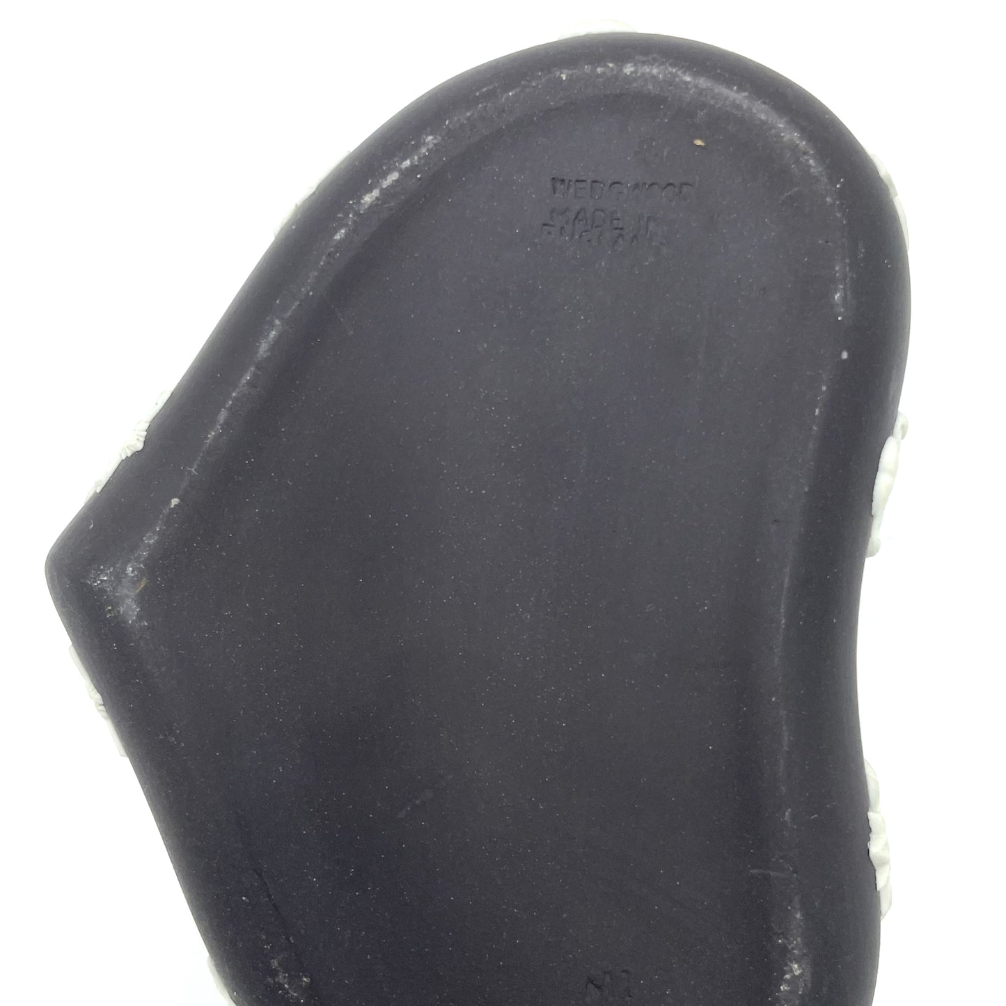 Rare Wedgwood Black Jasperware Heart Shaped Trinket Box - 13cm