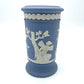 Wedgwood Blue Jasperware Spill Vase - 13cm