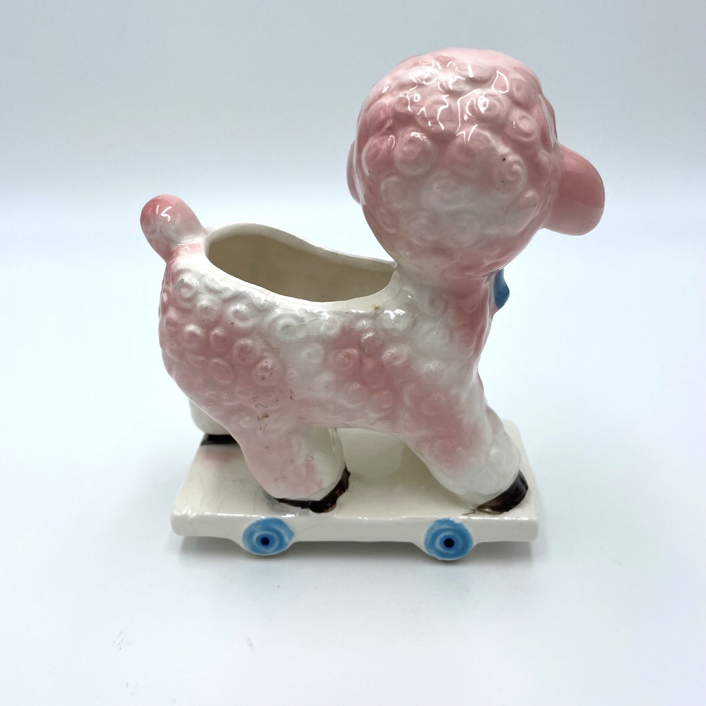 Ceramic Lamb Planter on Trolley - 12cm