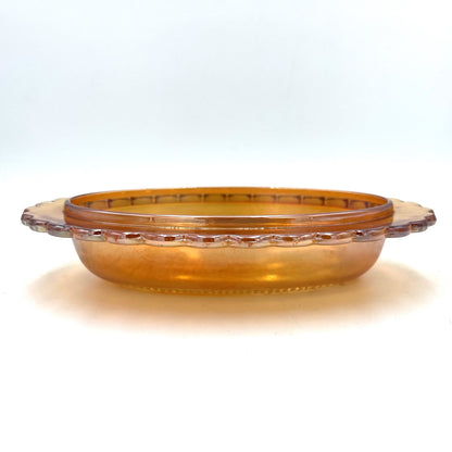 Carnival Glass Oval Dish - 19cm