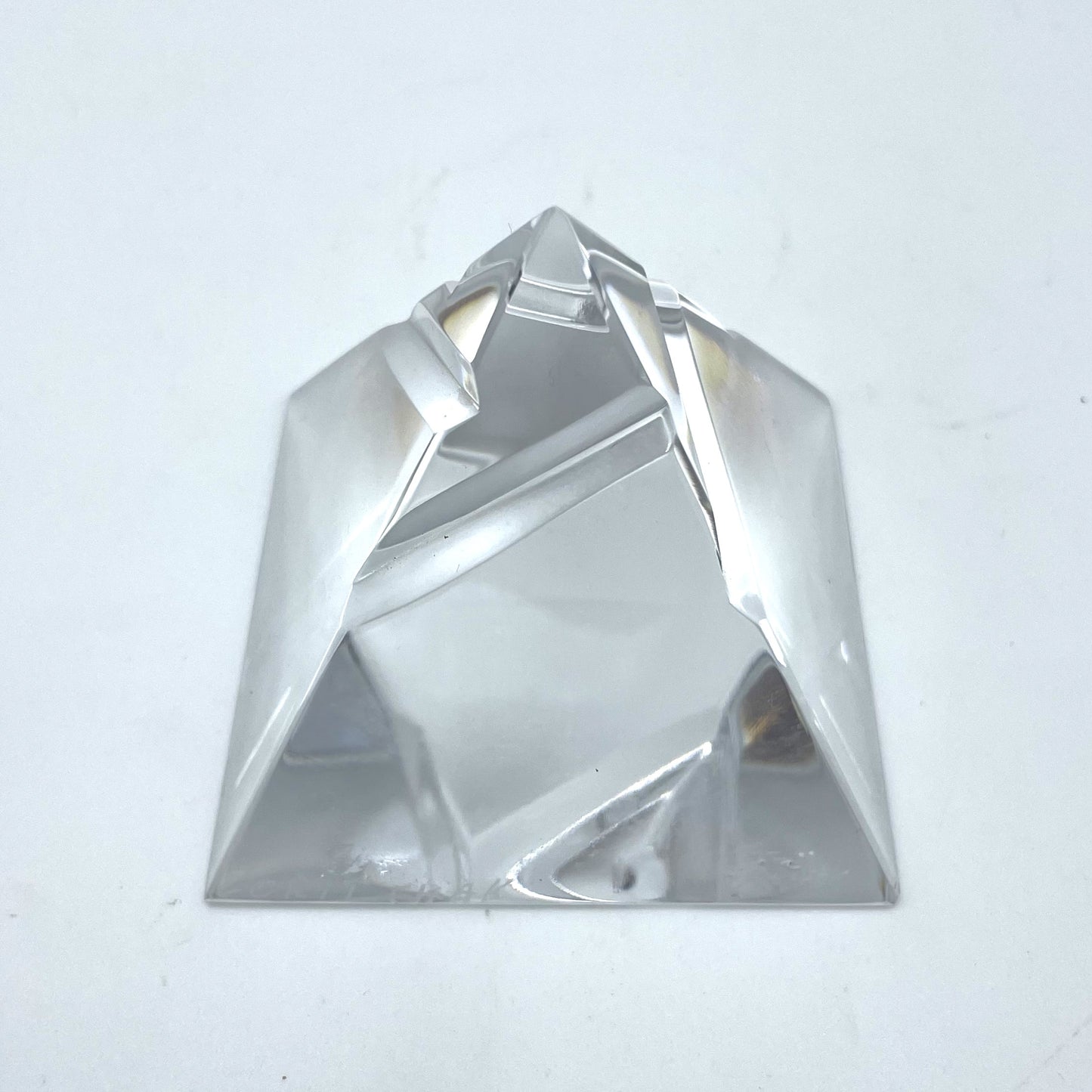 Signed Crystal Pyramid by Zorit Chak - 7cm
