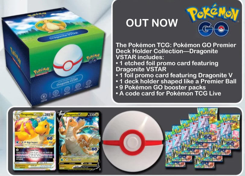 Pokemon Trading Card Game: Pokemon GO Premier Deck Holder Collection -  Dragonite VSTAR