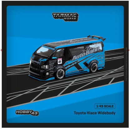 Tarmac Works - Toyota Hiace Widebody Black/Blue - 1:43 Scale