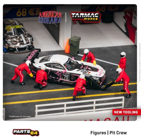 American Diorama - Figures Set 'Pit Crew' - Red