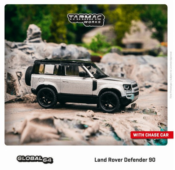 Tarmac Works - Land Rover Defender 90 - Silver Metallic