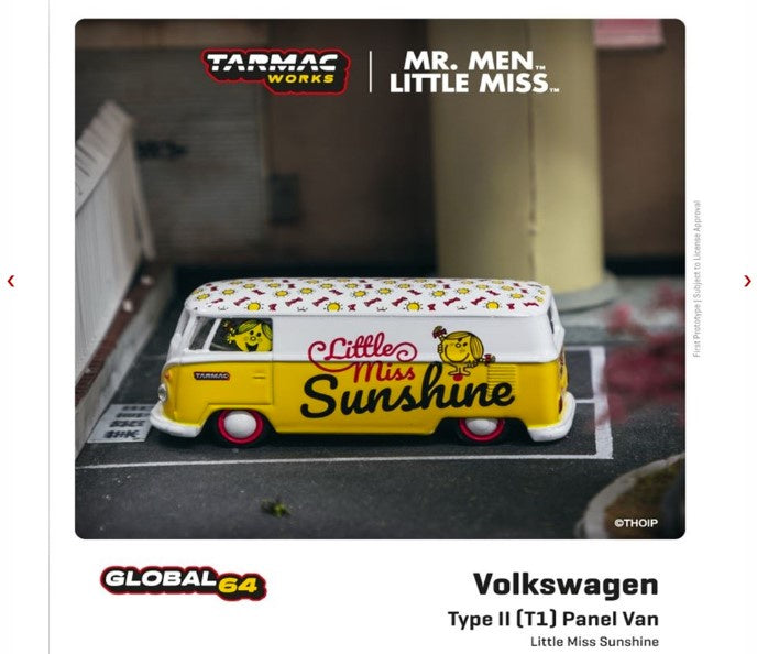 Tarmac Works - VW Type II (T1) Panel Van - Mr. Men Little Miss - Little Miss Sunshine