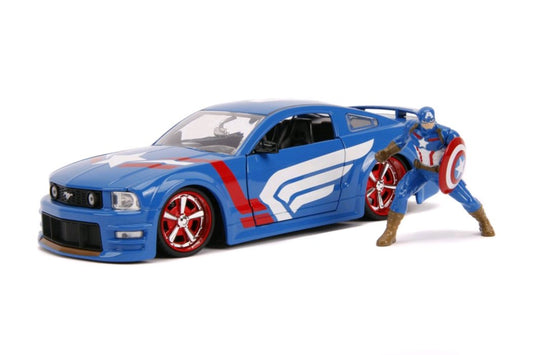 Captain America - 2006 Ford Mustang GT 1:24 Scale Diecast Car