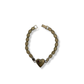 9ct Gold Plated Heart Locket Bracelet - 15cm